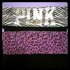 Victoria's Secret PINK XS short yoga pants zebra